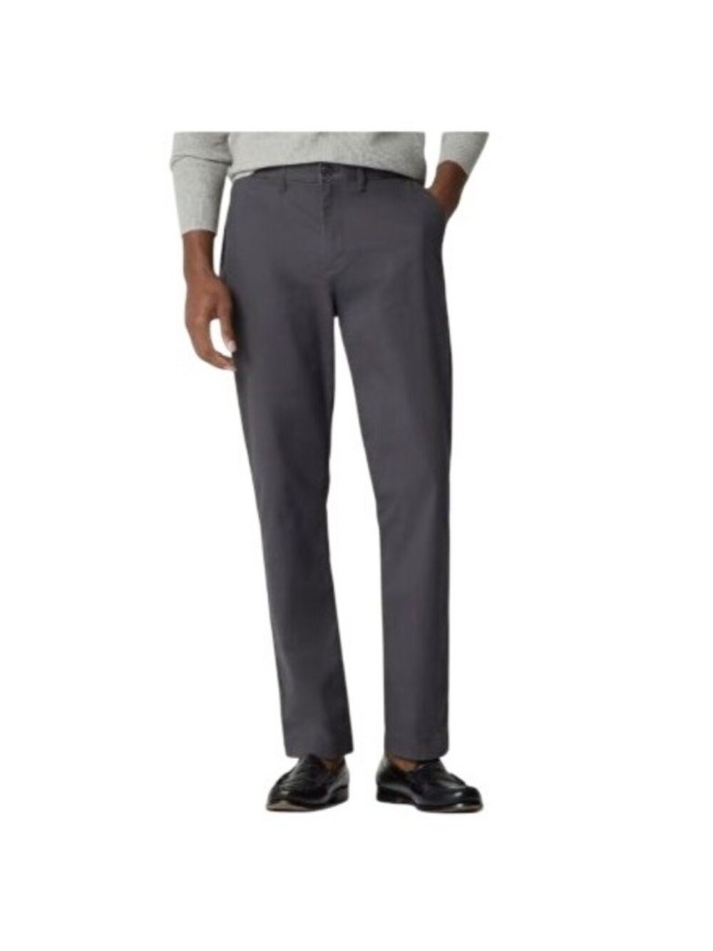 J.Crew Factory Straight Chino Pant 34x32 Bedford Coal Stretch Tru-Temp360 Office